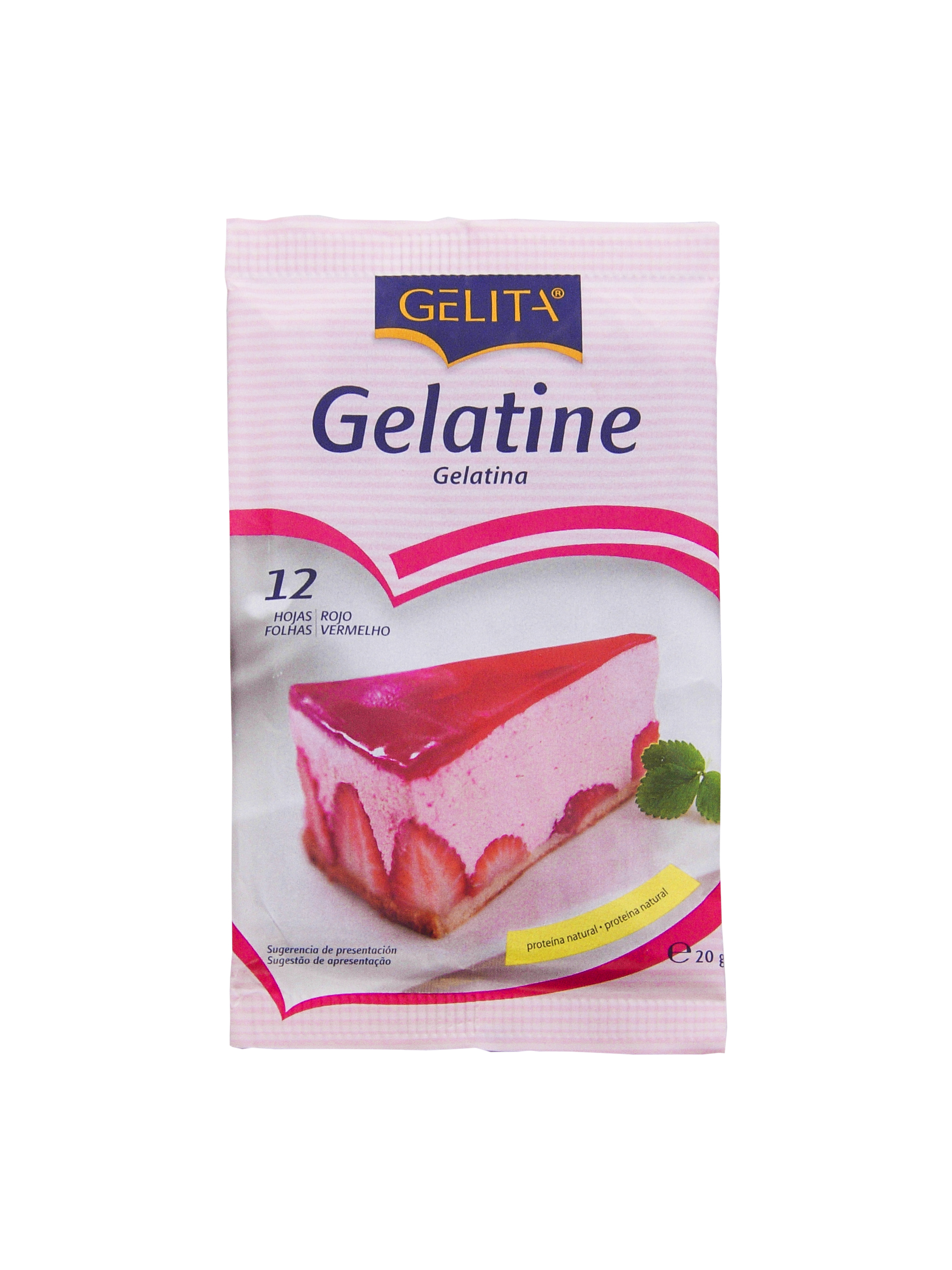 GELATINA VERMELHA 12 FOLHAS GLOBO CX50UN